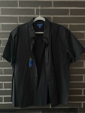 NWT black button up shirt